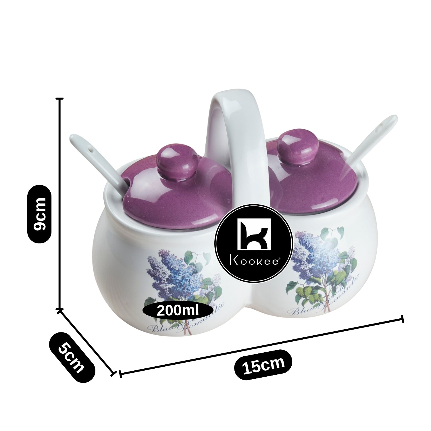 Kookee Condiment Jars, Purple, ART10272