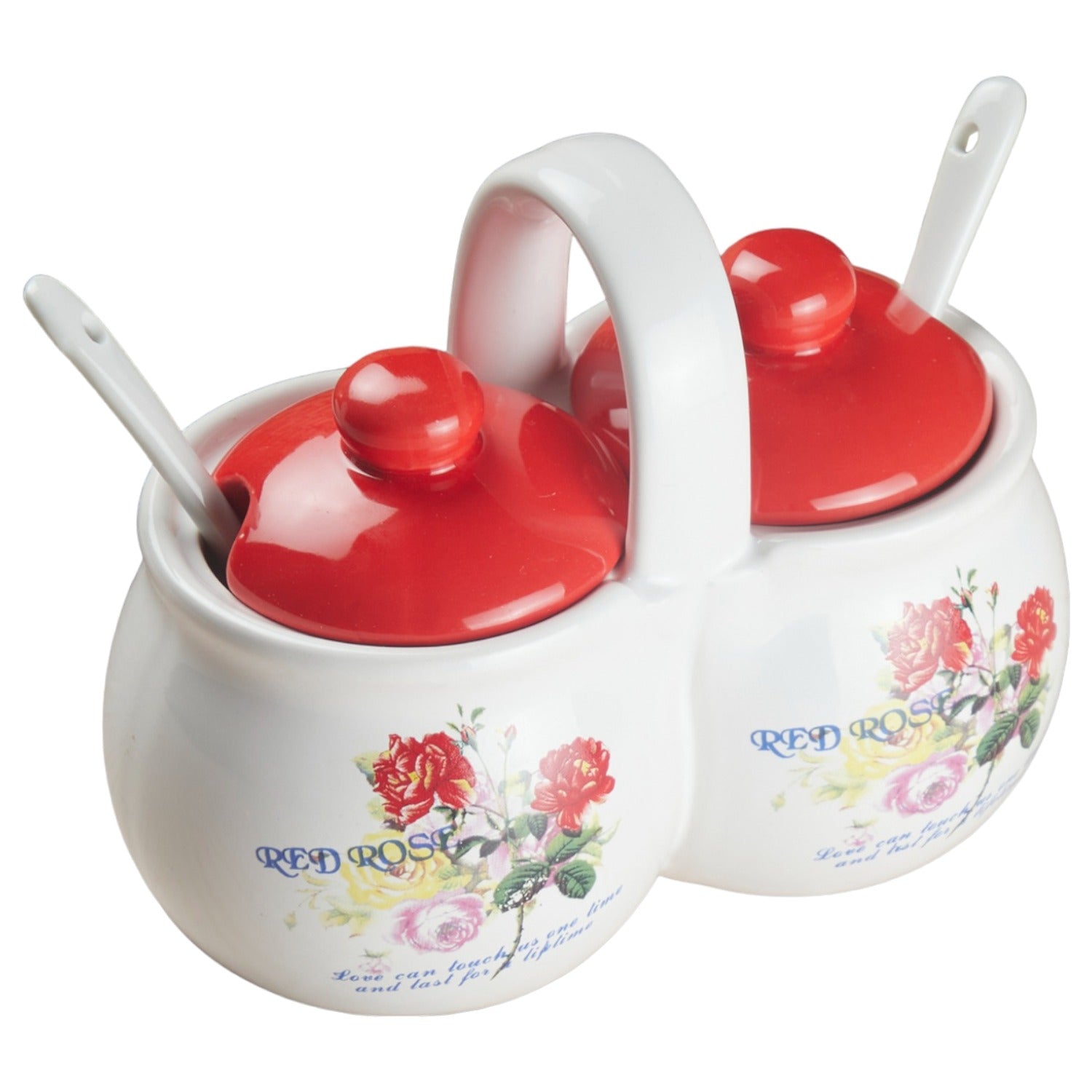 Kookee Condiment Jars, Red, ART10273