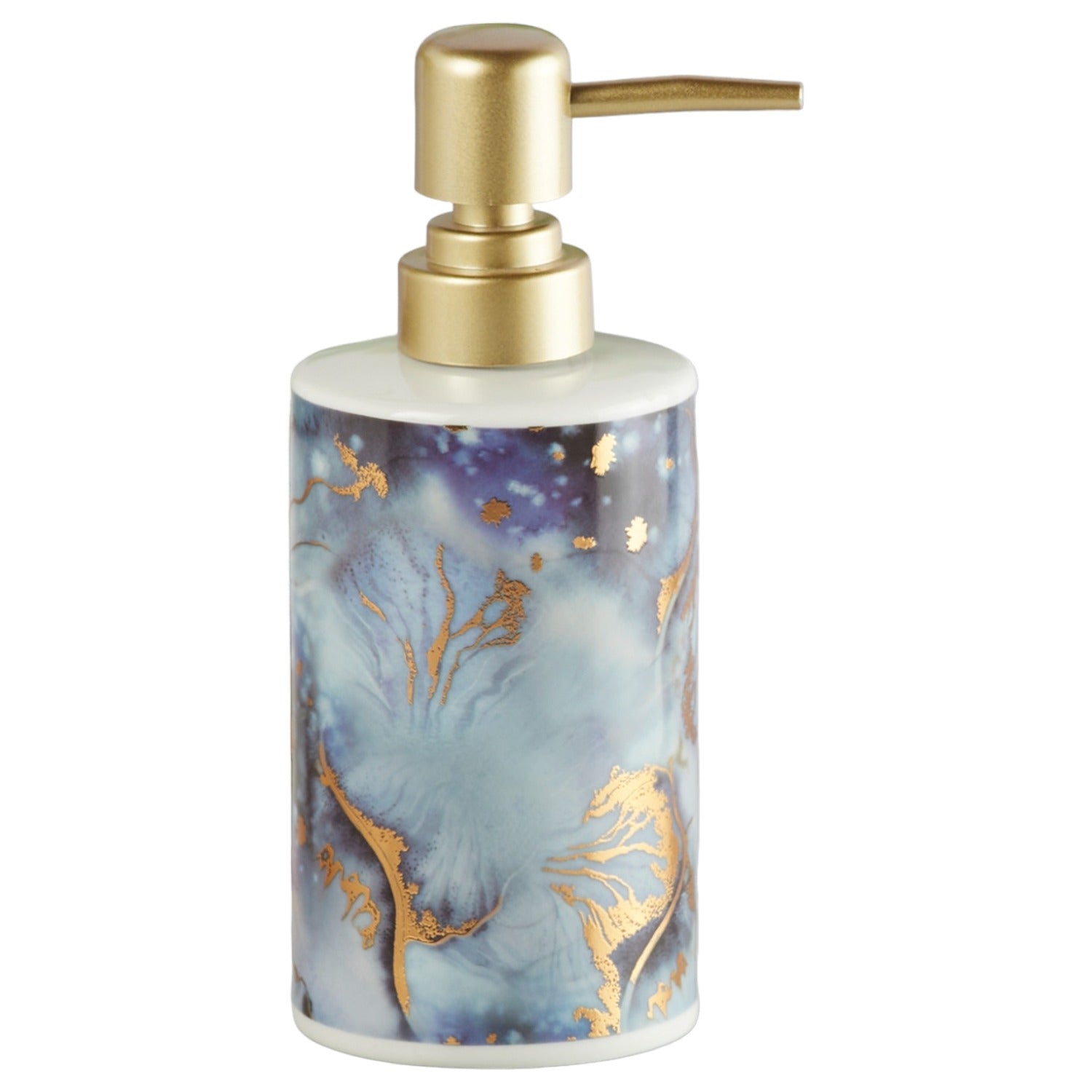 Ceramic Soap Dispenser for handwash for Bathroom, Blue (V-CSD-018-1)
