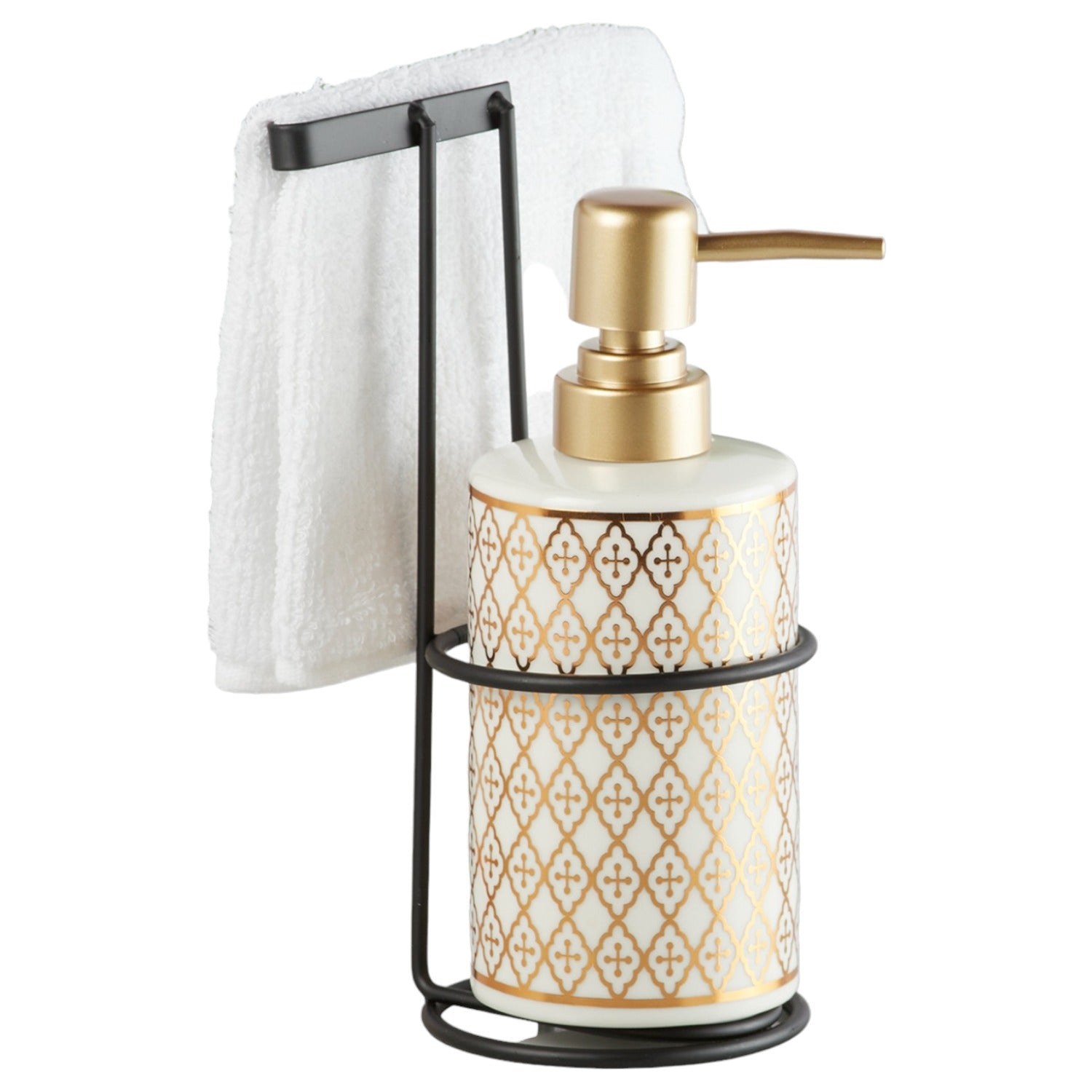 Kookee Ceramic Soap Dispensers, White, ART10293