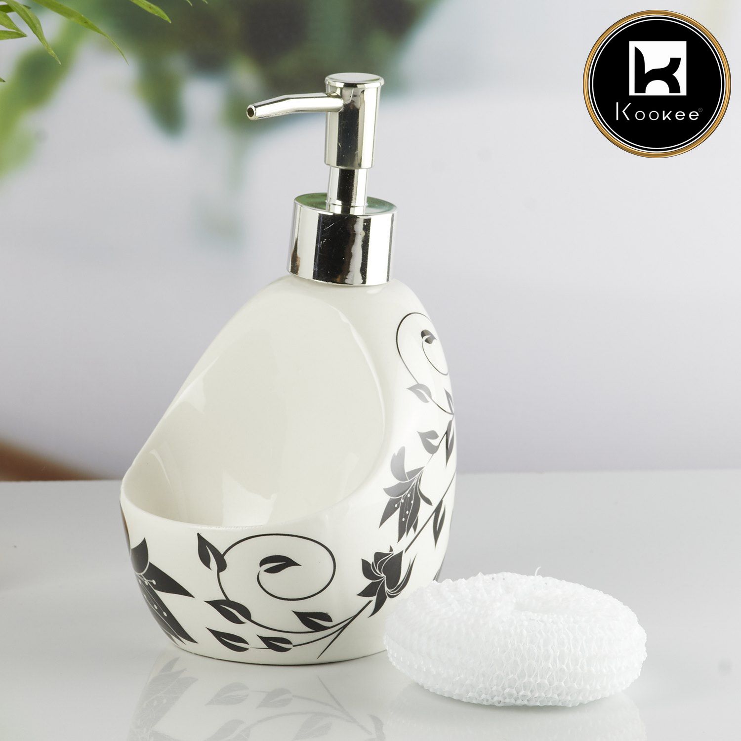Kookee Ceramic Soap Dispensers, White, ART10300