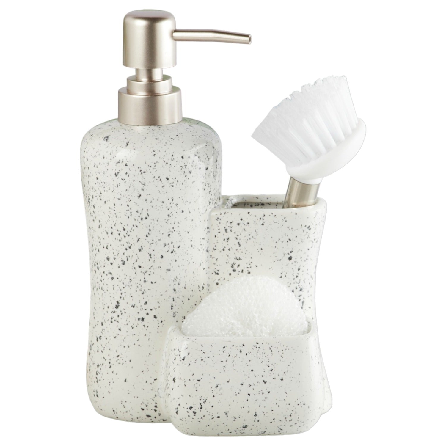 Ceramic Soap Dispenser for handwash for Bathroom, White, (Set of 1) (10306)