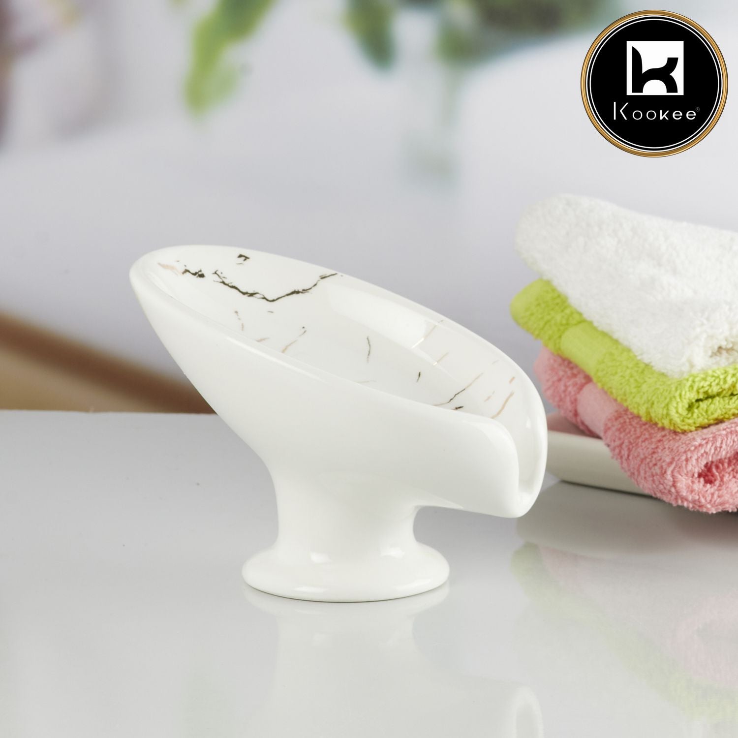 Kookee Soap Holders, White, ART10313