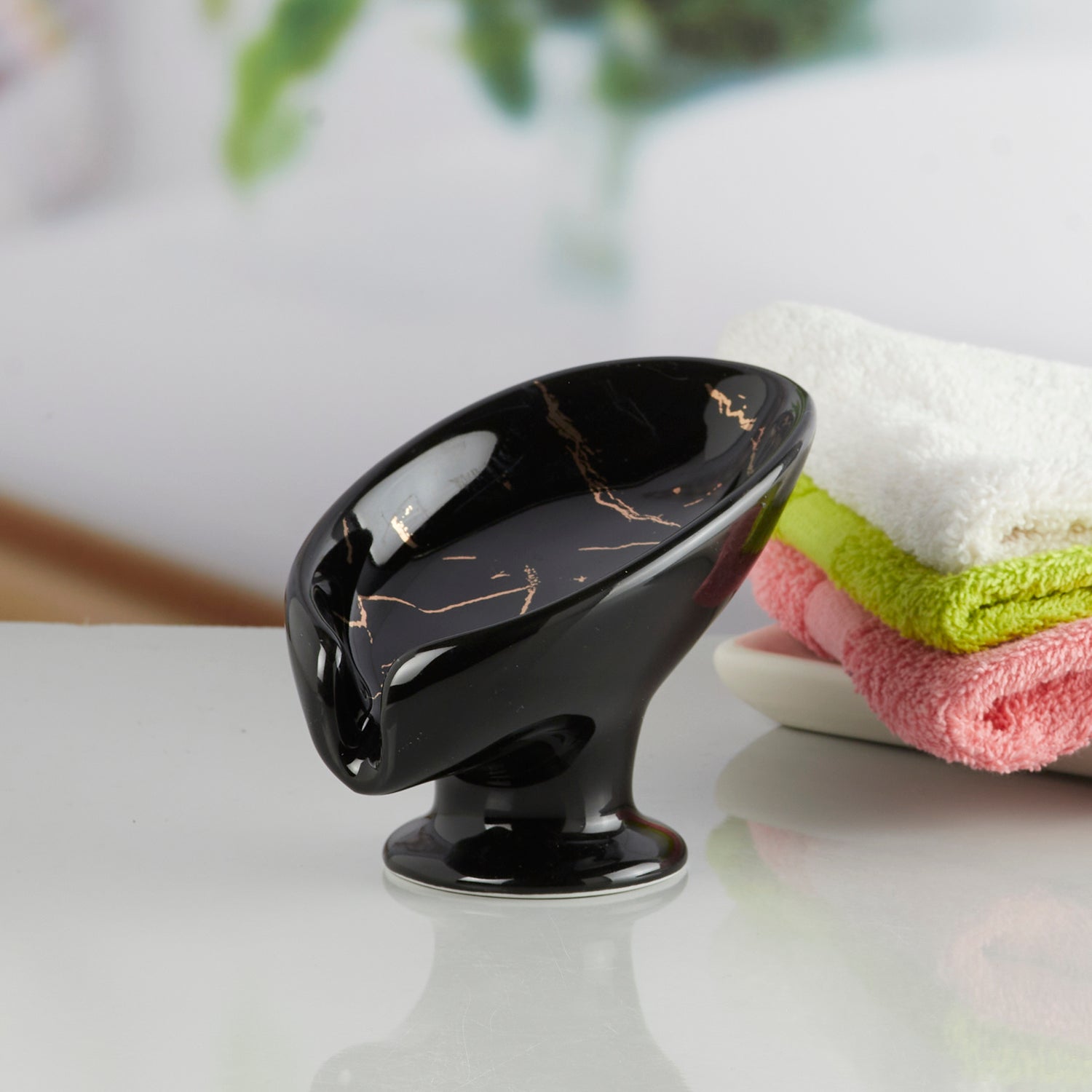 Ceramic Soap Holder Dish, Set of 1 Bathroom Accessories for Home (10314)