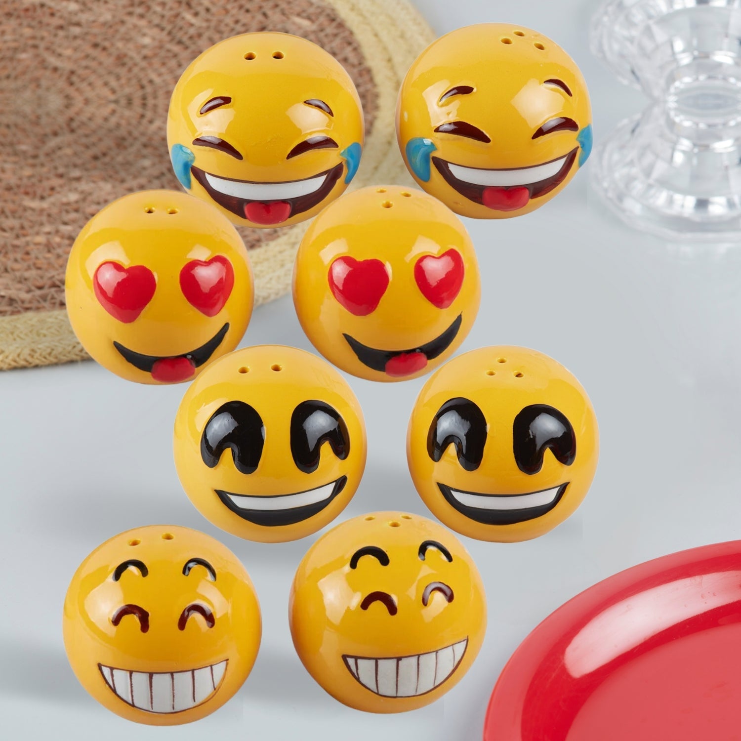 Ceramic Salt Pepper Container Set (10183)