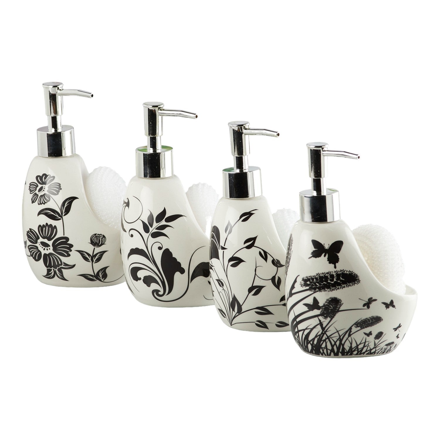 Ceramic Soap Dispenser for handwash for Bathroom, Multicolor (V-CSD-047)