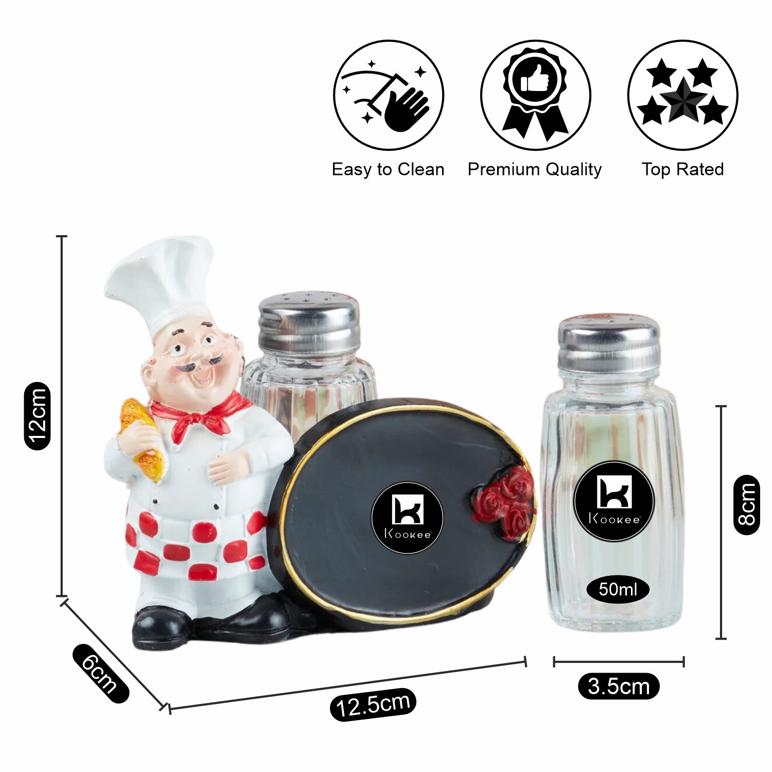 Kookee Salt and Pepper Sets, White, ART10347
