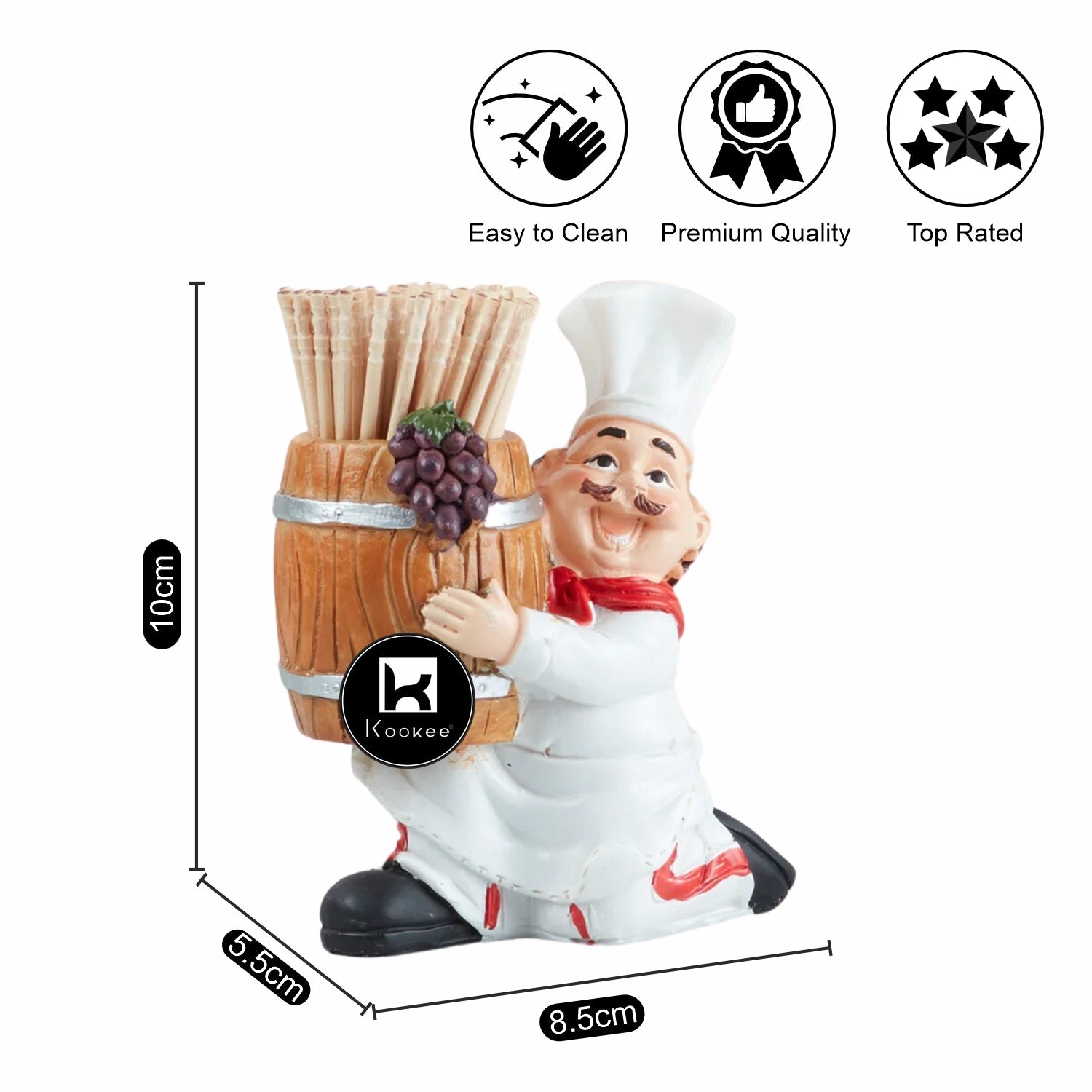 Polyresin Chef Toothpick holder tabletop (V-TPICK-001-1)