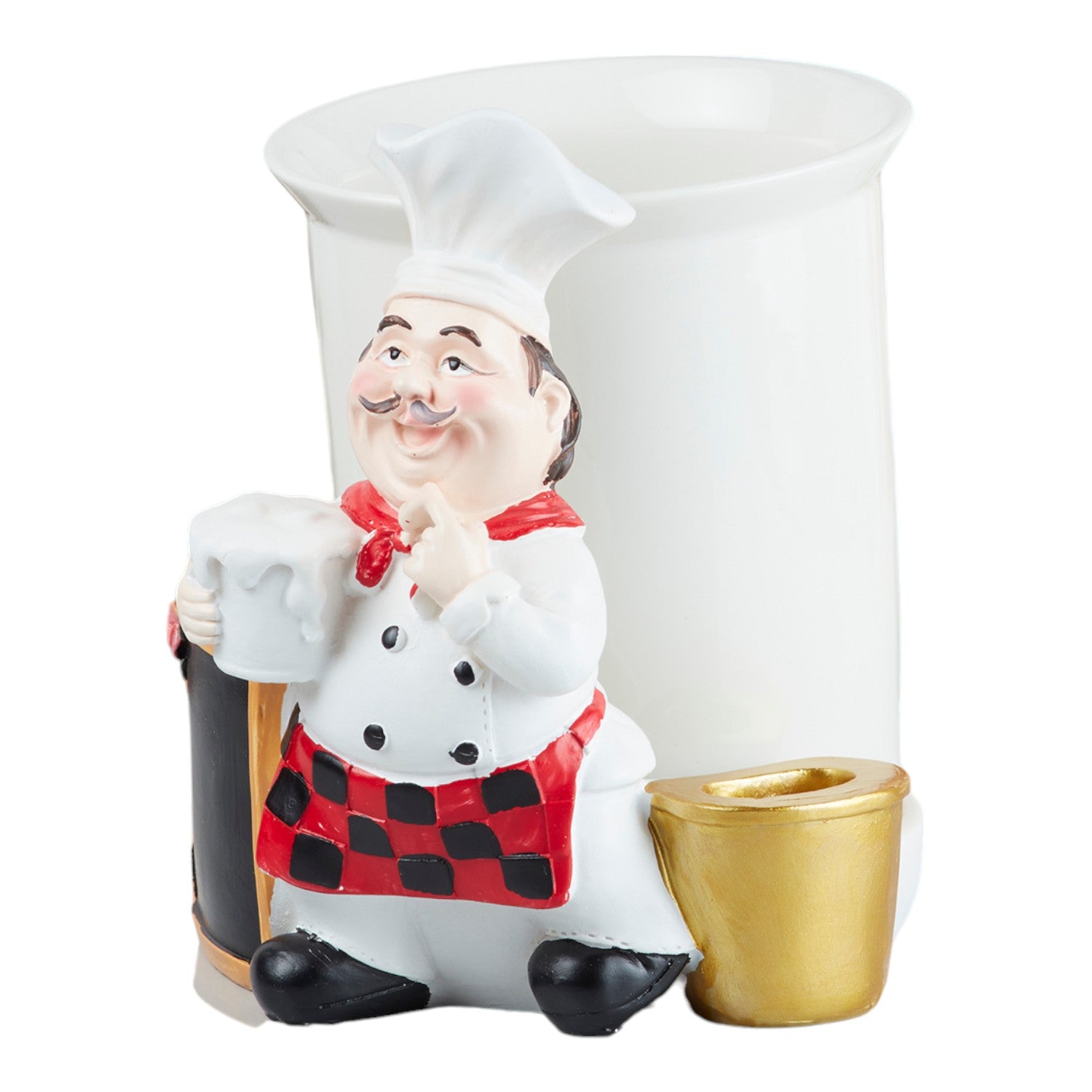 Polyresin Chef Spoon stand & cutlery holder (V-SPOON-001-2)