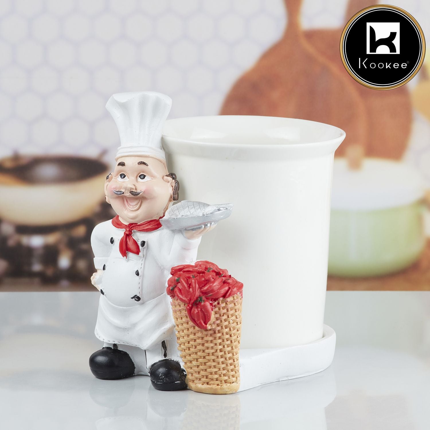 Kookee Spoon Stand, White, ART10352
