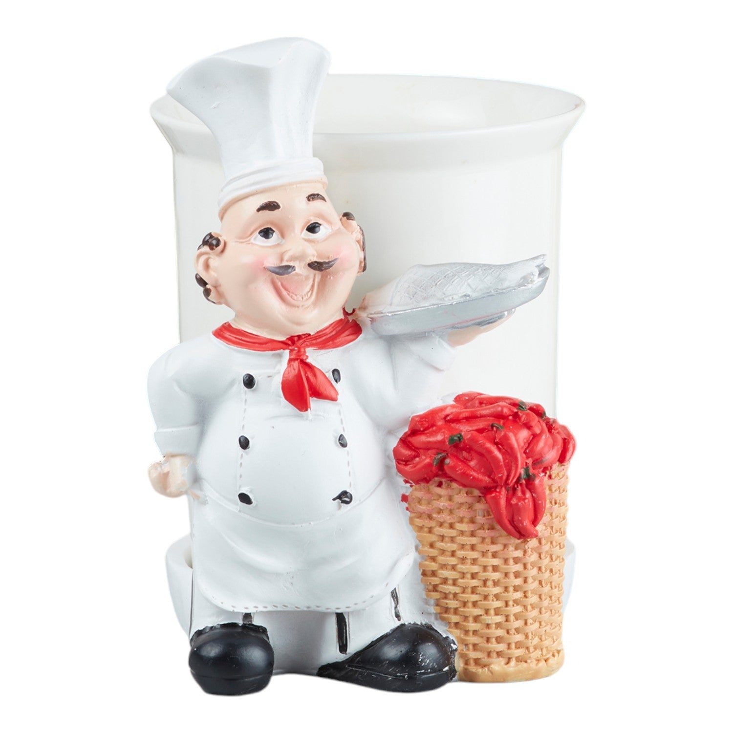 Polyresin Chef Spoon stand & cutlery holder (10352)