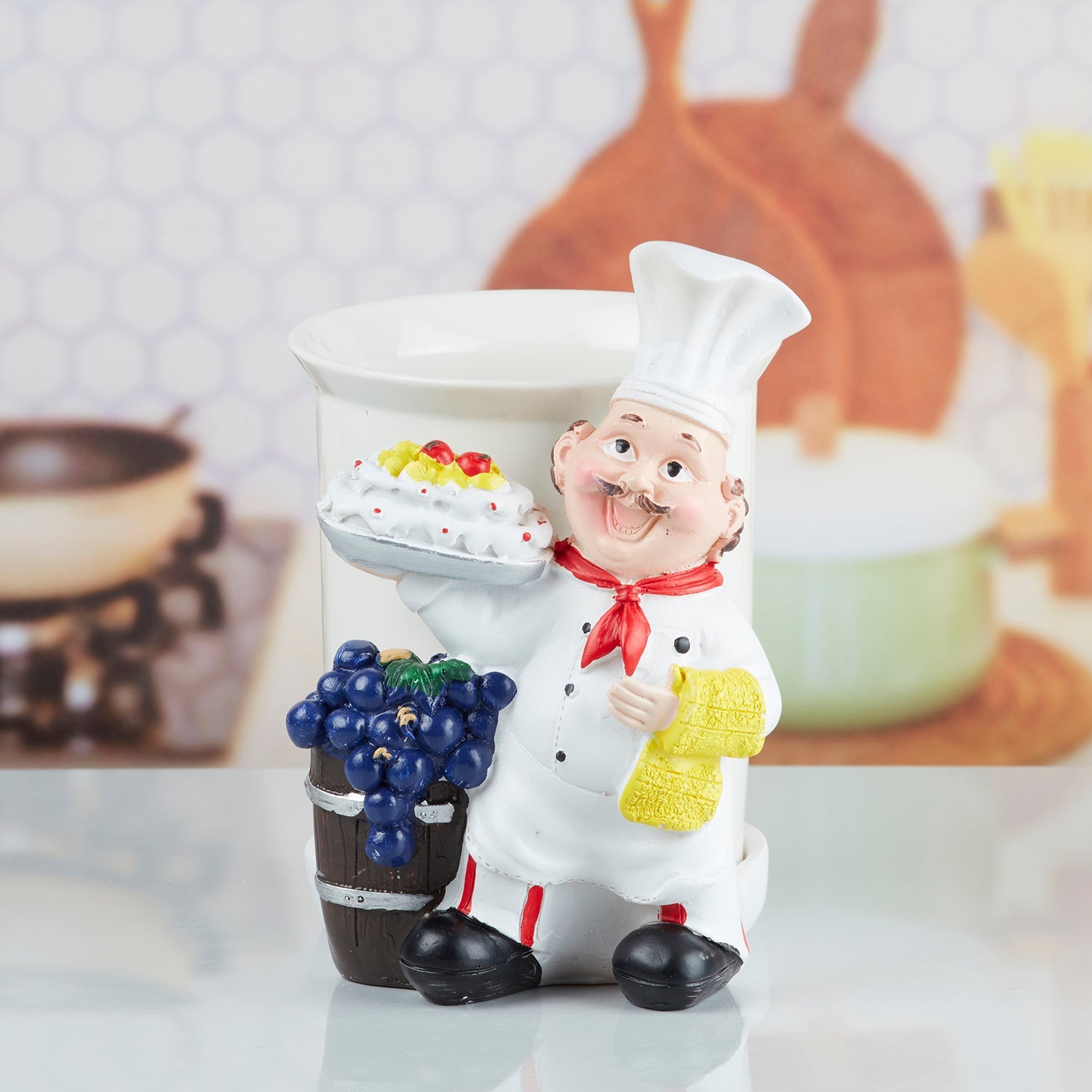 Polyresin Chef Spoon stand & cutlery holder (10351)