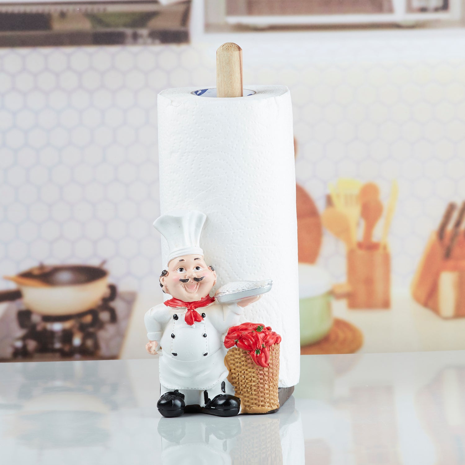 Polyresin Chef Tissue Roll holder, Tissue paper dispenser (10354)