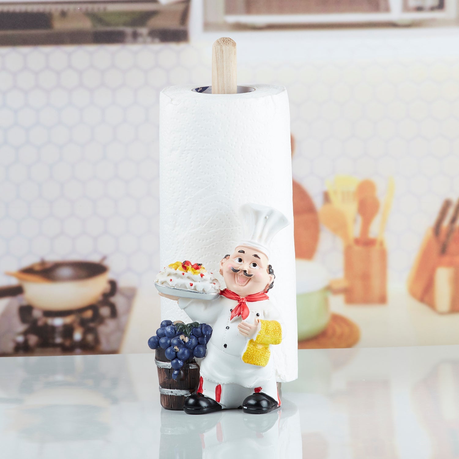 Polyresin Chef Tissue Roll holder, Tissue paper dispenser (10354)