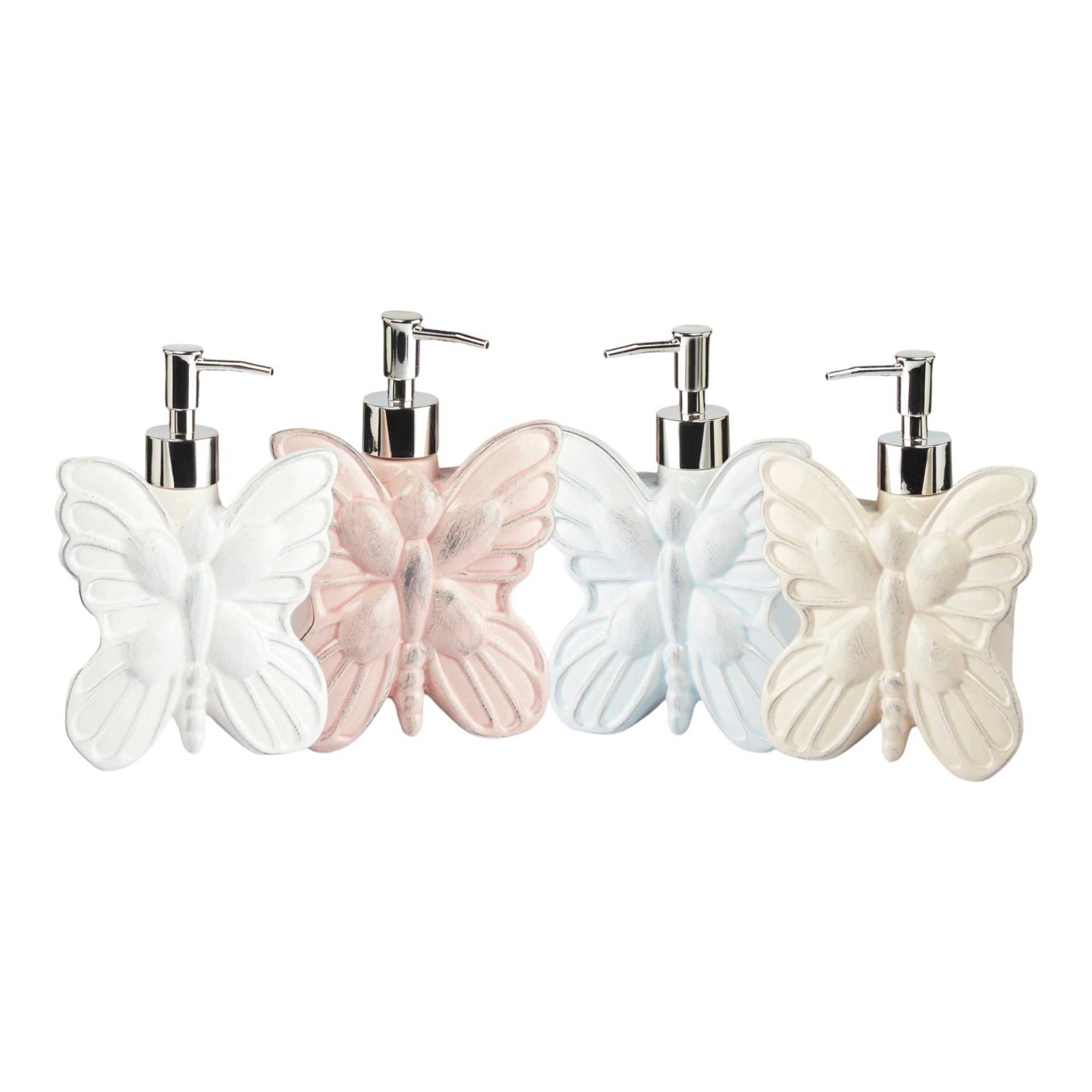 Ceramic Soap Dispenser for handwash for Bathroom, Multicolor, (Set of 4) (10371)