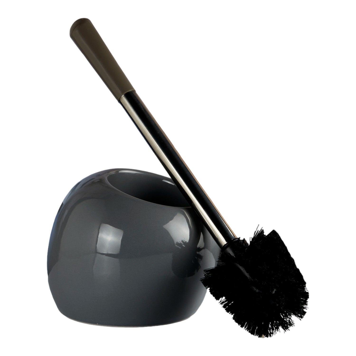 Kookee Ceramic Toilet Brush Holders, Grey, ART10381