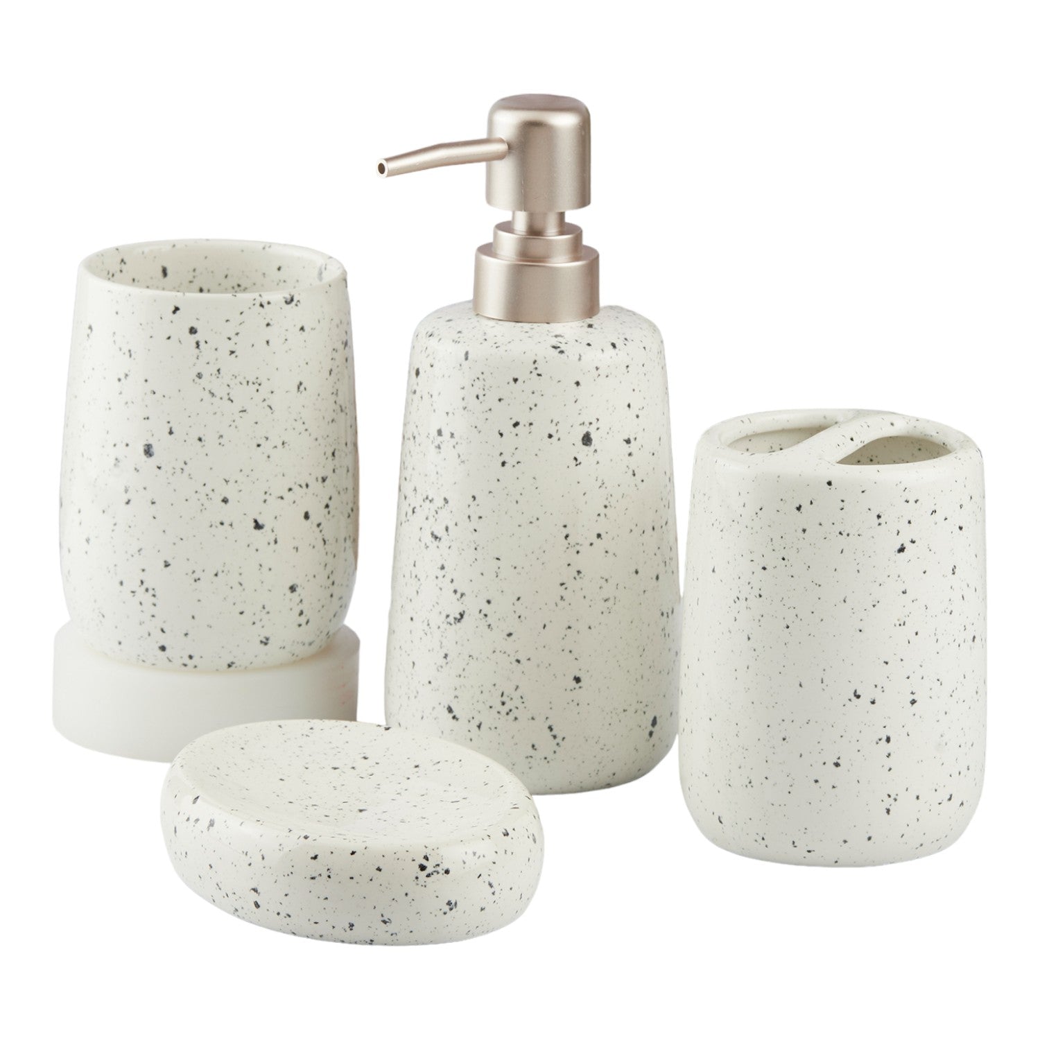 Kookee Ceramic Bathroom Sets, White, ART10383