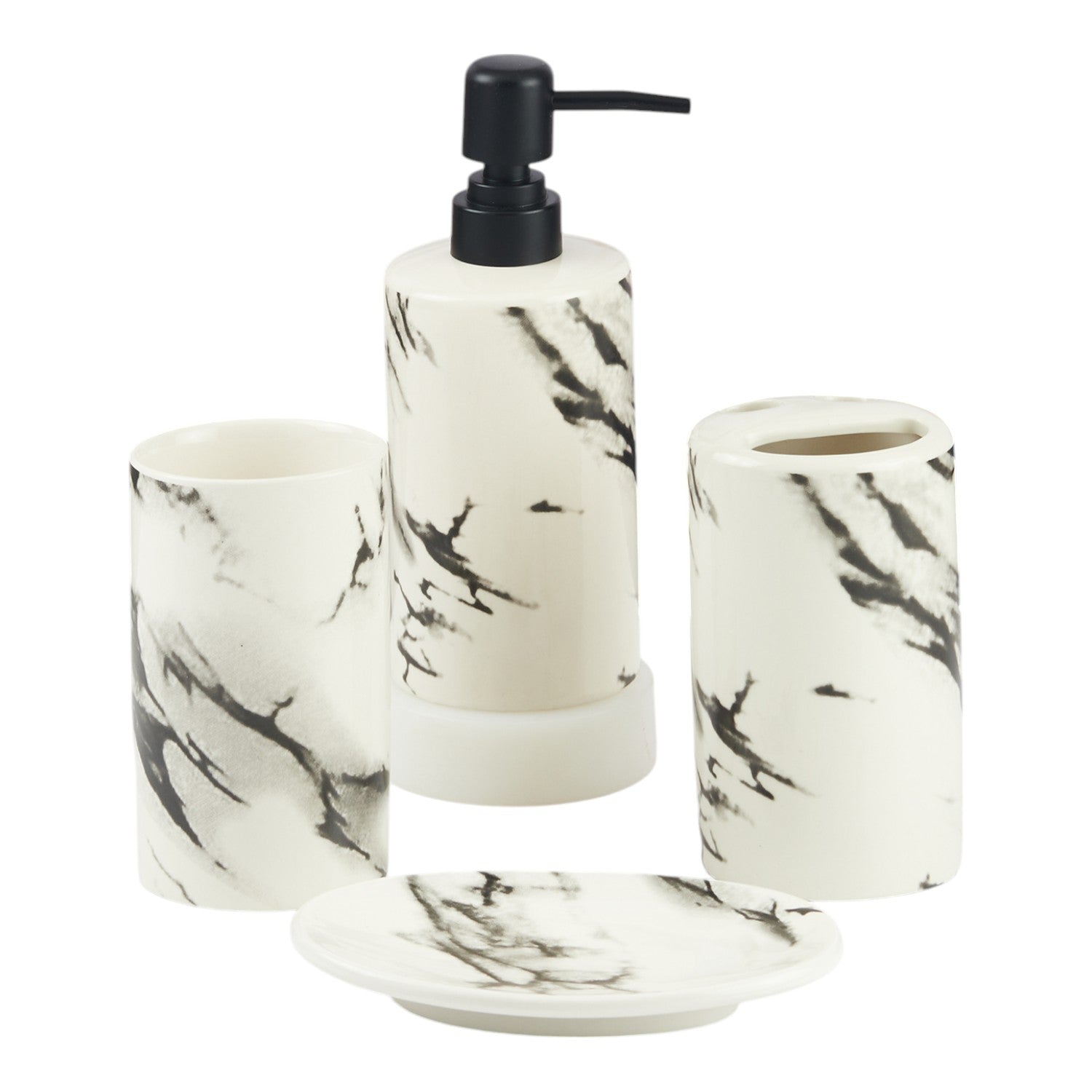 Kookee Ceramic Bathroom Sets, White, ART10391