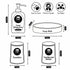 Ceramic Bathroom Accessories Set of 4 with Soap Dispenser (10392)