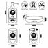 Ceramic Bathroom Set of 4 with Soap Dispenser (10425)