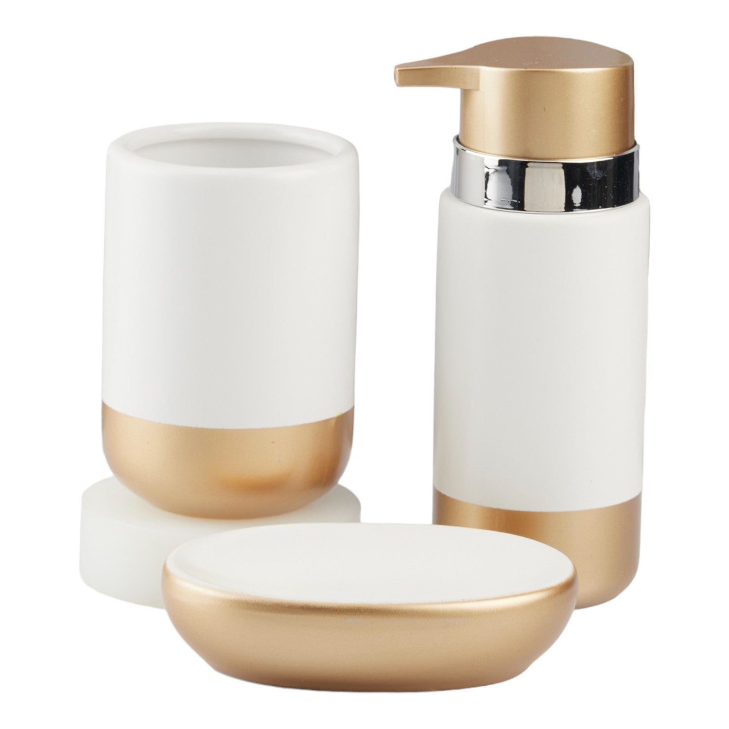 Kookee Ceramic Bathroom Sets, White, ART10435