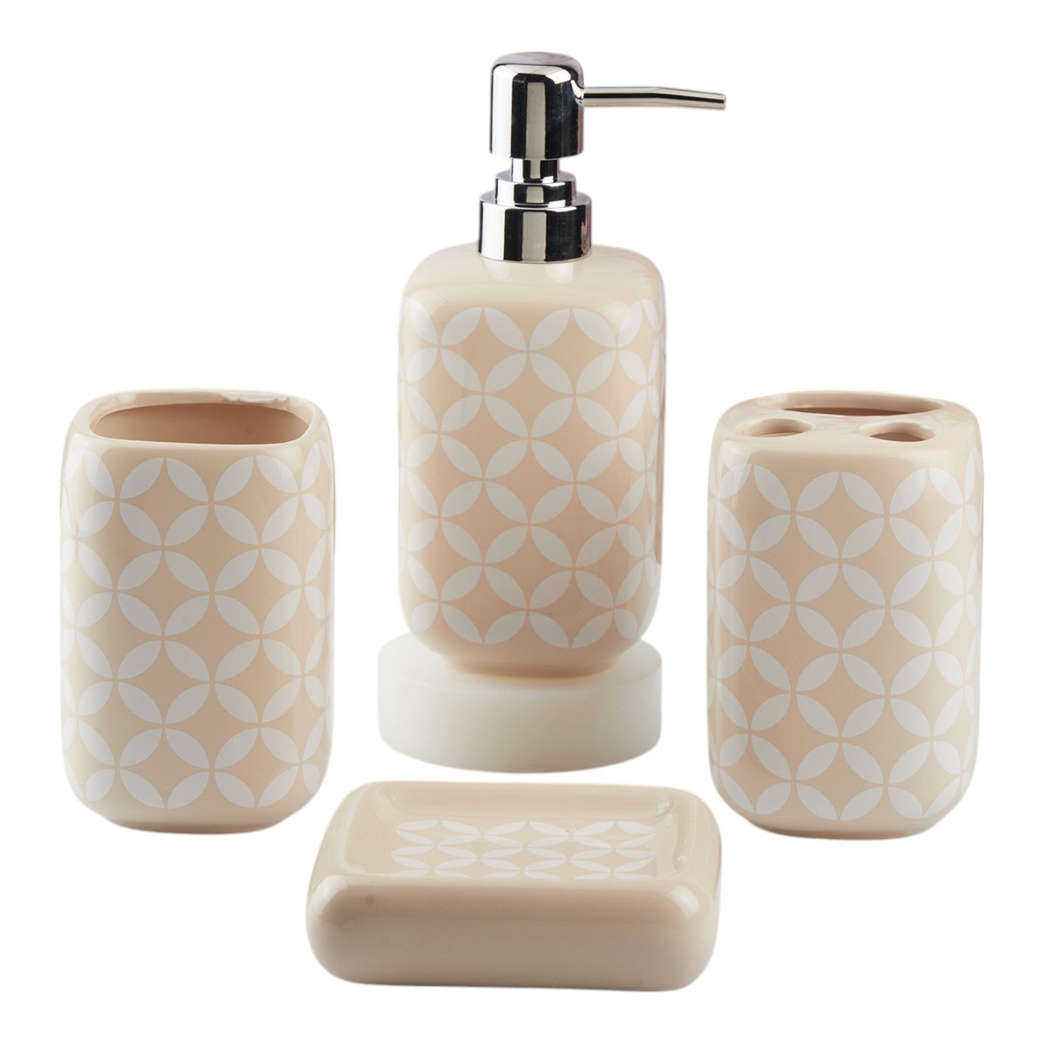 Kookee Ceramic Bathroom Sets, Beige, ART10454