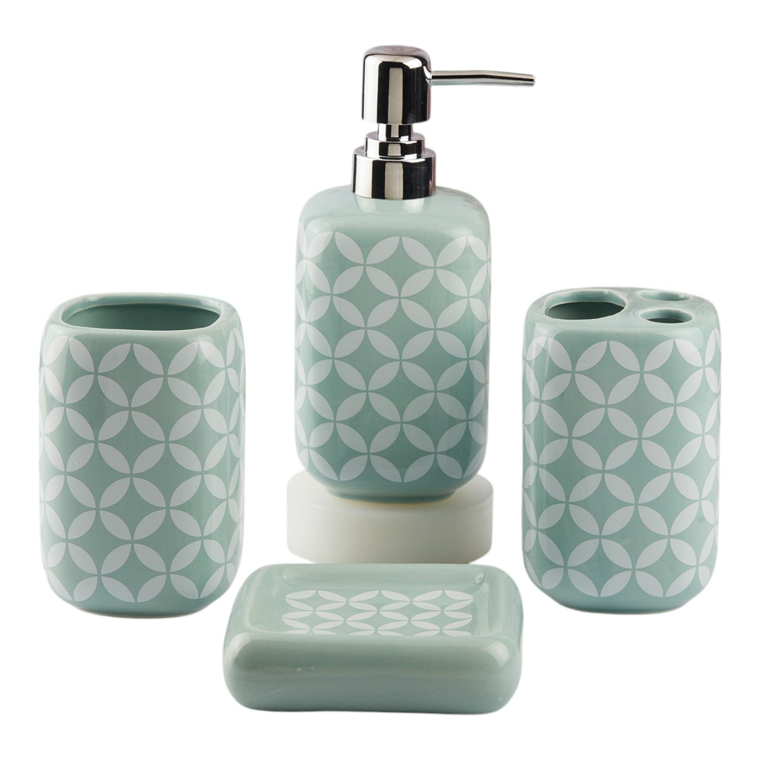 Kookee Ceramic Bathroom Sets, Blue, ART10455