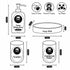 Ceramic Bathroom Set of 4 with Soap Dispenser (10465)