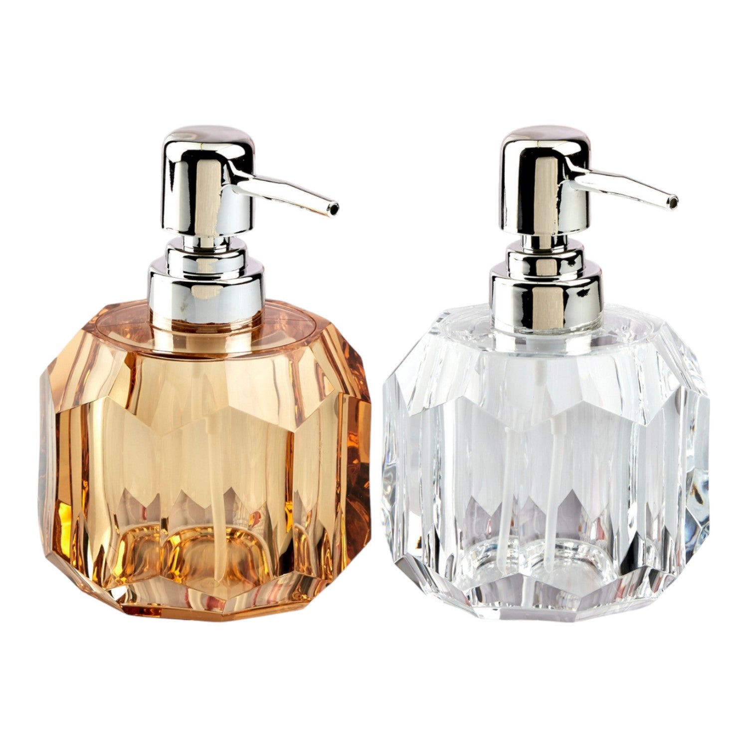 Acrylic Soap Dispenser for Bathroom handwash, Set of 2 (V-ASD-006-2)