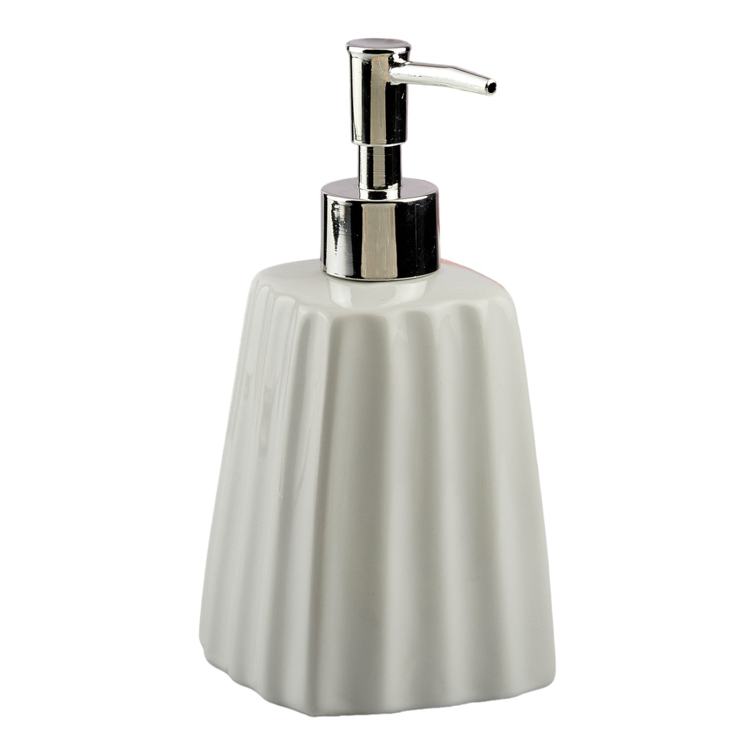 Ceramic Soap Dispenser for handwash for Bathroom, White, (Set of 1) (10593)