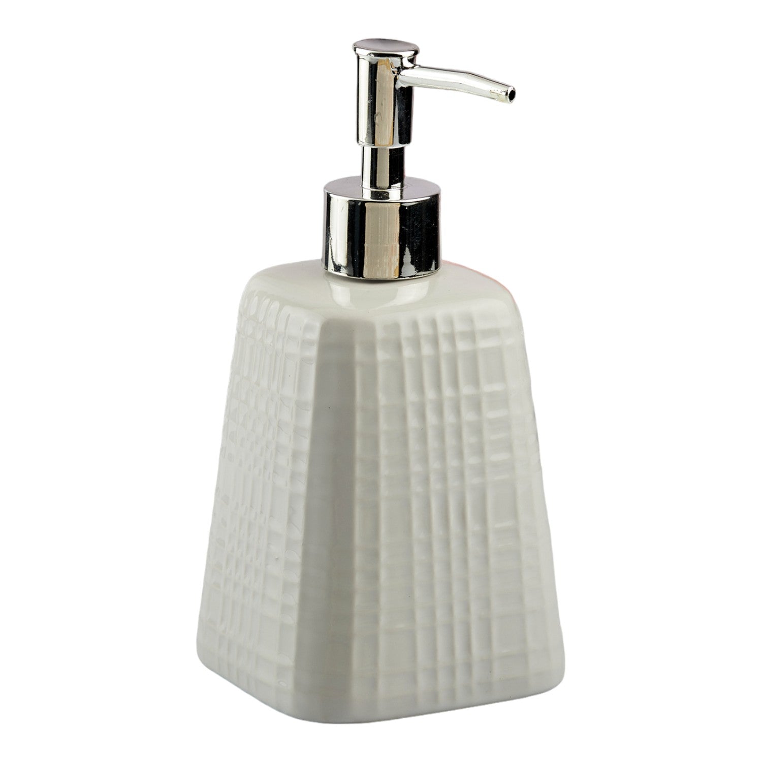 Ceramic Soap Dispenser for handwash for Bathroom, White, (Set of 1) (10594)