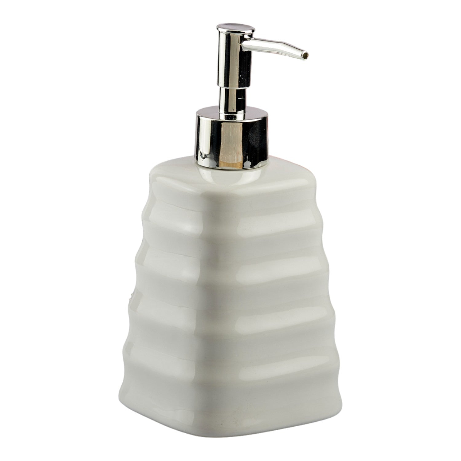 Ceramic Soap Dispenser for handwash for Bathroom, White, (Set of 1) (10595)