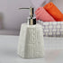 Ceramic Soap Dispenser liquid handwash pump for Bathroom, Set of 1, White (10595)