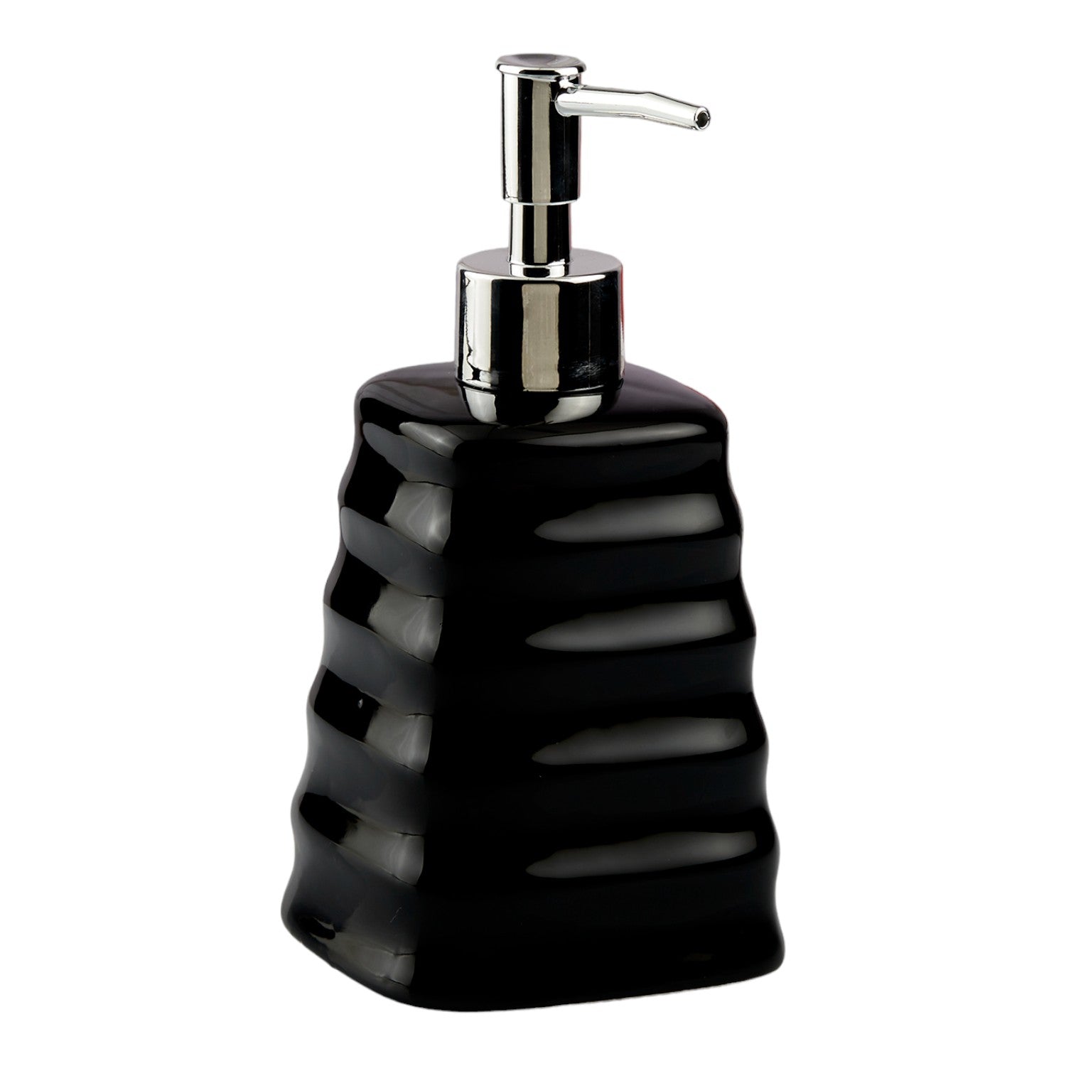 Ceramic Soap Dispenser for handwash for Bathroom, Black, (Set of 1) (10600)