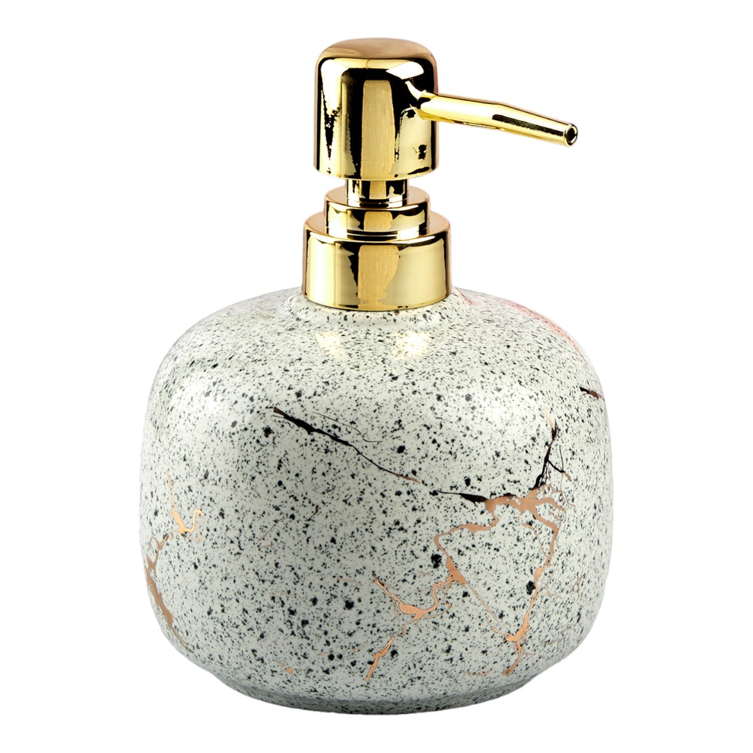 Ceramic Soap Dispenser for handwash for Bathroom, White, (Set of 1) (10602)