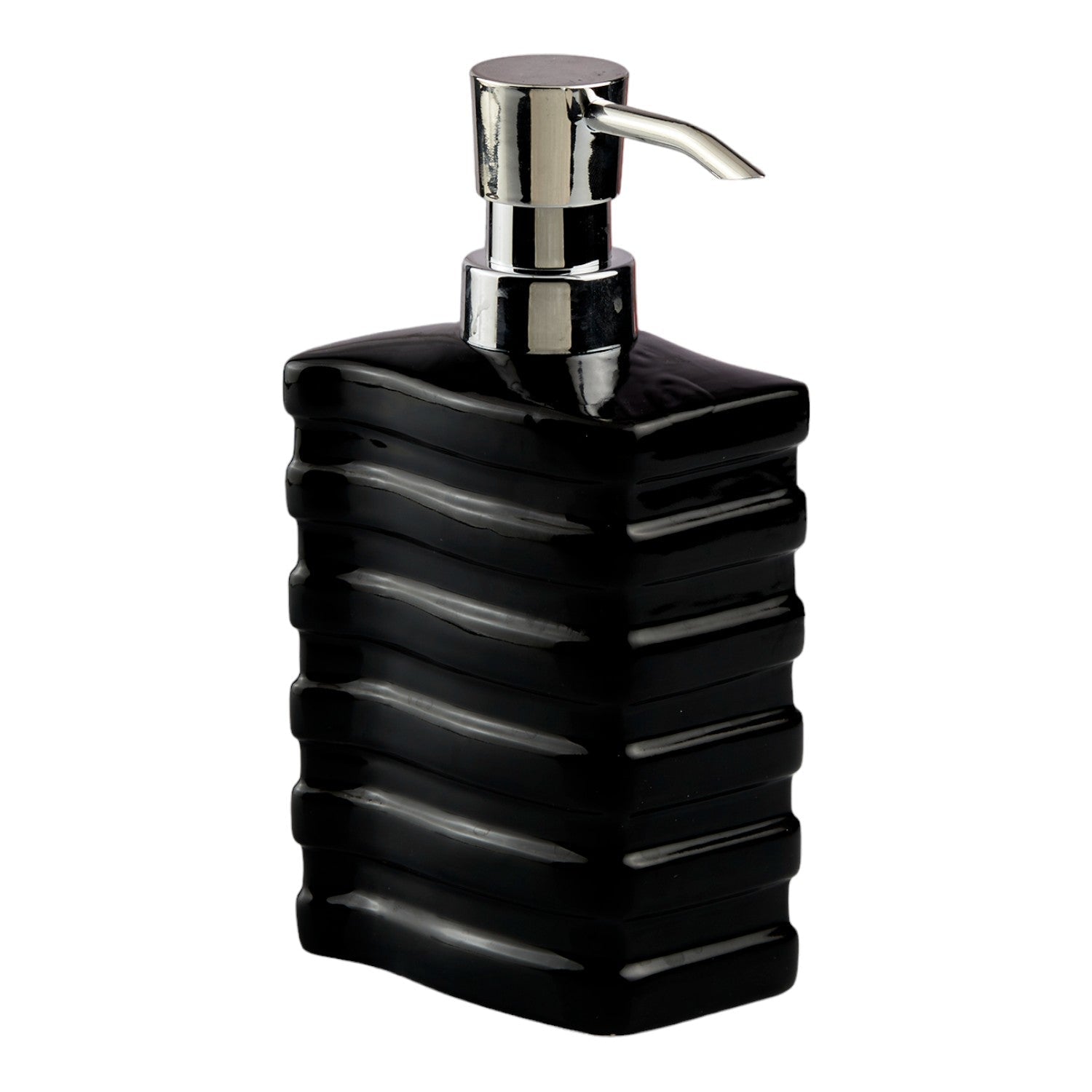 Ceramic Soap Dispenser for handwash for Bathroom, Black, (Set of 1) (10612)