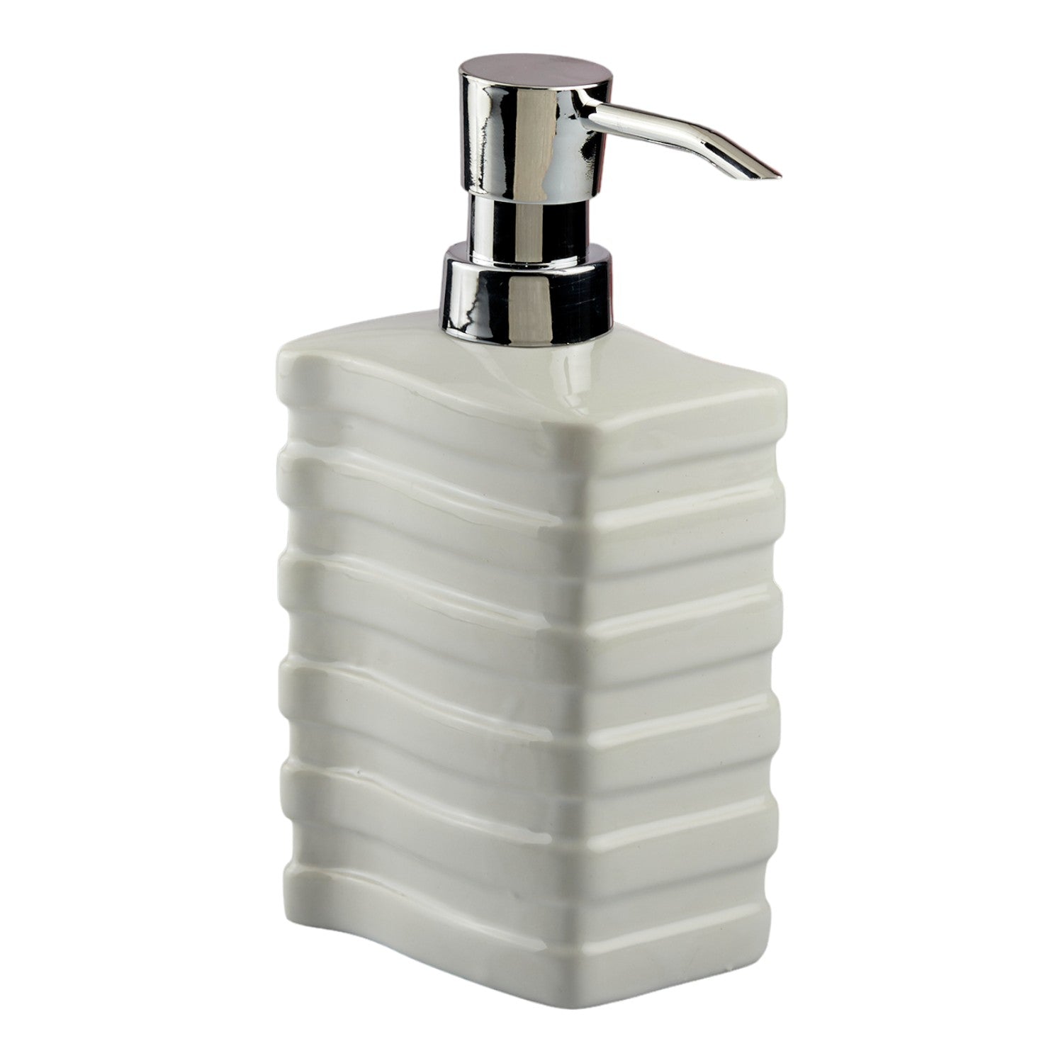 Ceramic Soap Dispenser for handwash for Bathroom, White, (Set of 1) (10614)