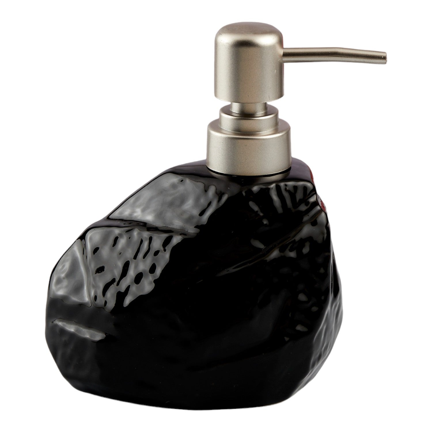 Ceramic Soap Dispenser for handwash for Bathroom, Black, (Set of 1) (10617)