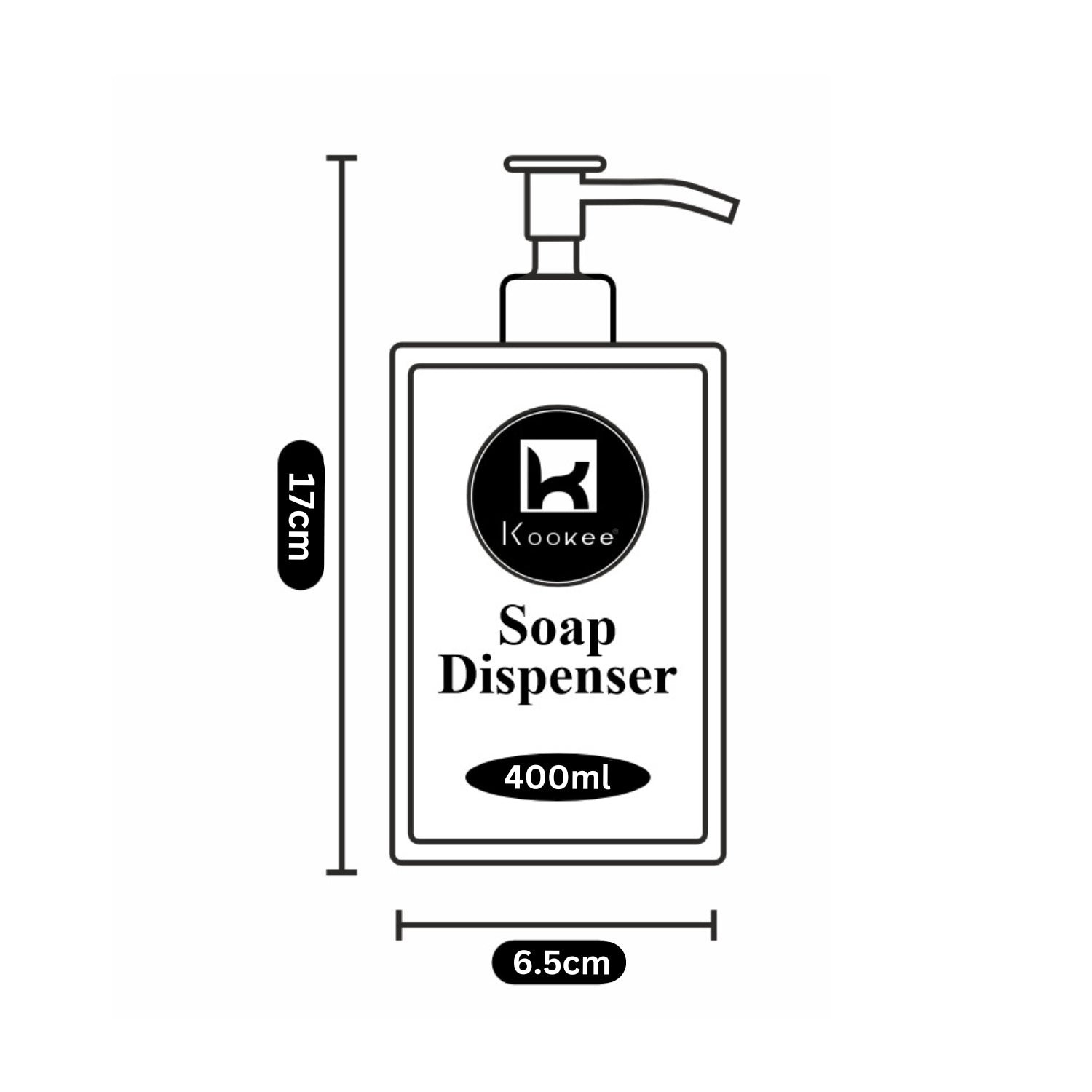 Kookee Ceramic Soap Dispensers, White, ART10621