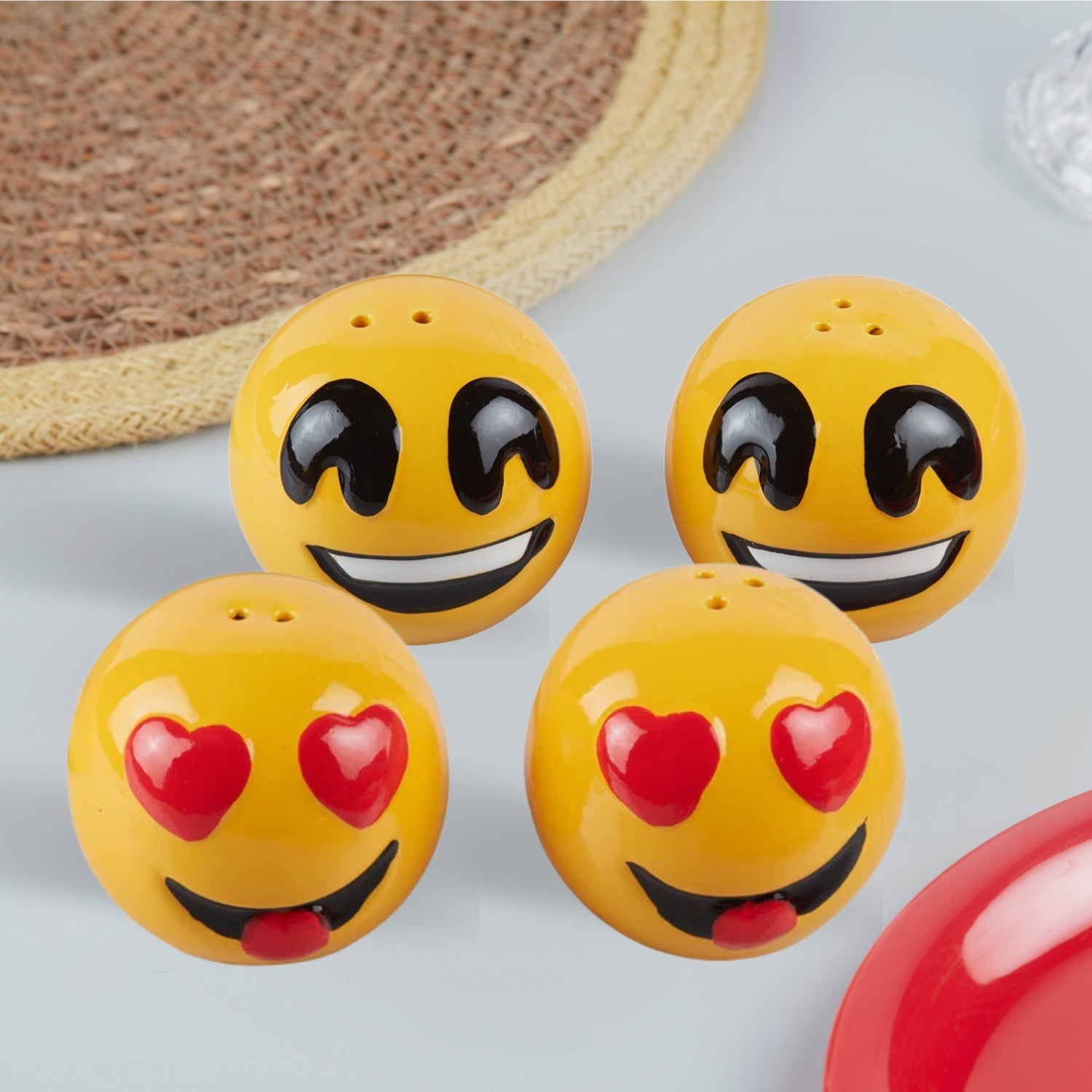 Ceramic Salt Pepper Container Set (10183)