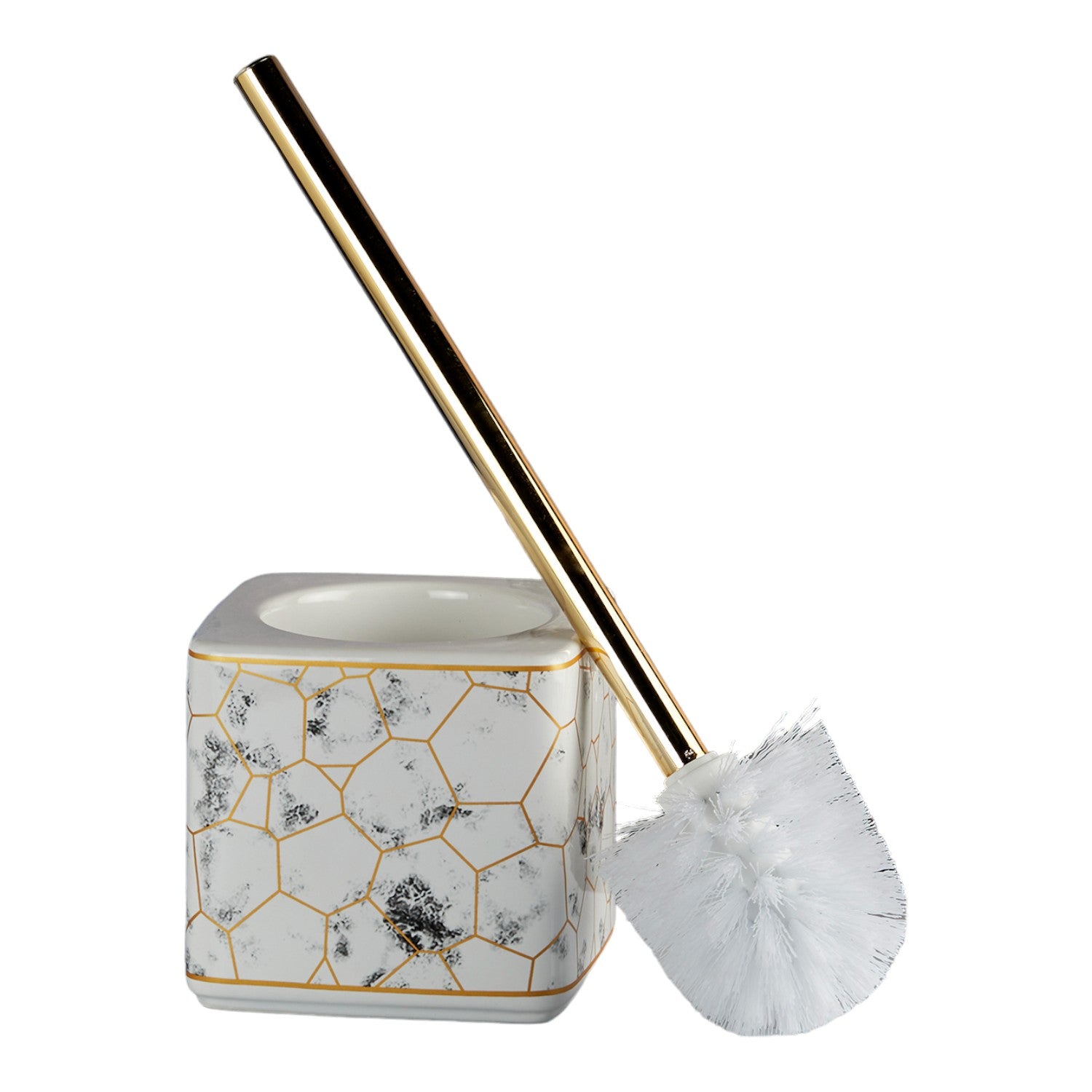 Kookee Ceramic Toilet Brush Holders, White, ART10674