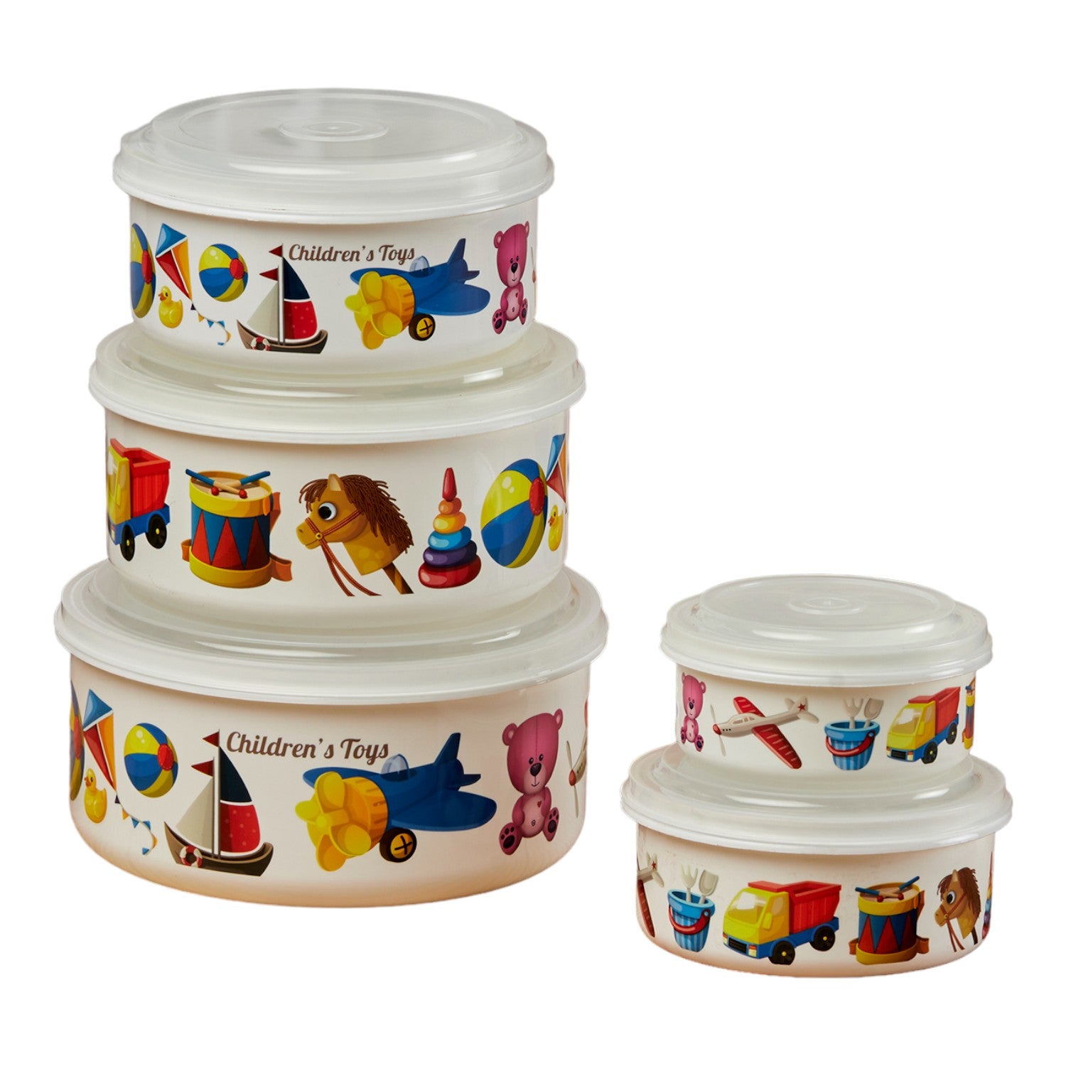 Kookee Plastic Containers, Multi, ART10692