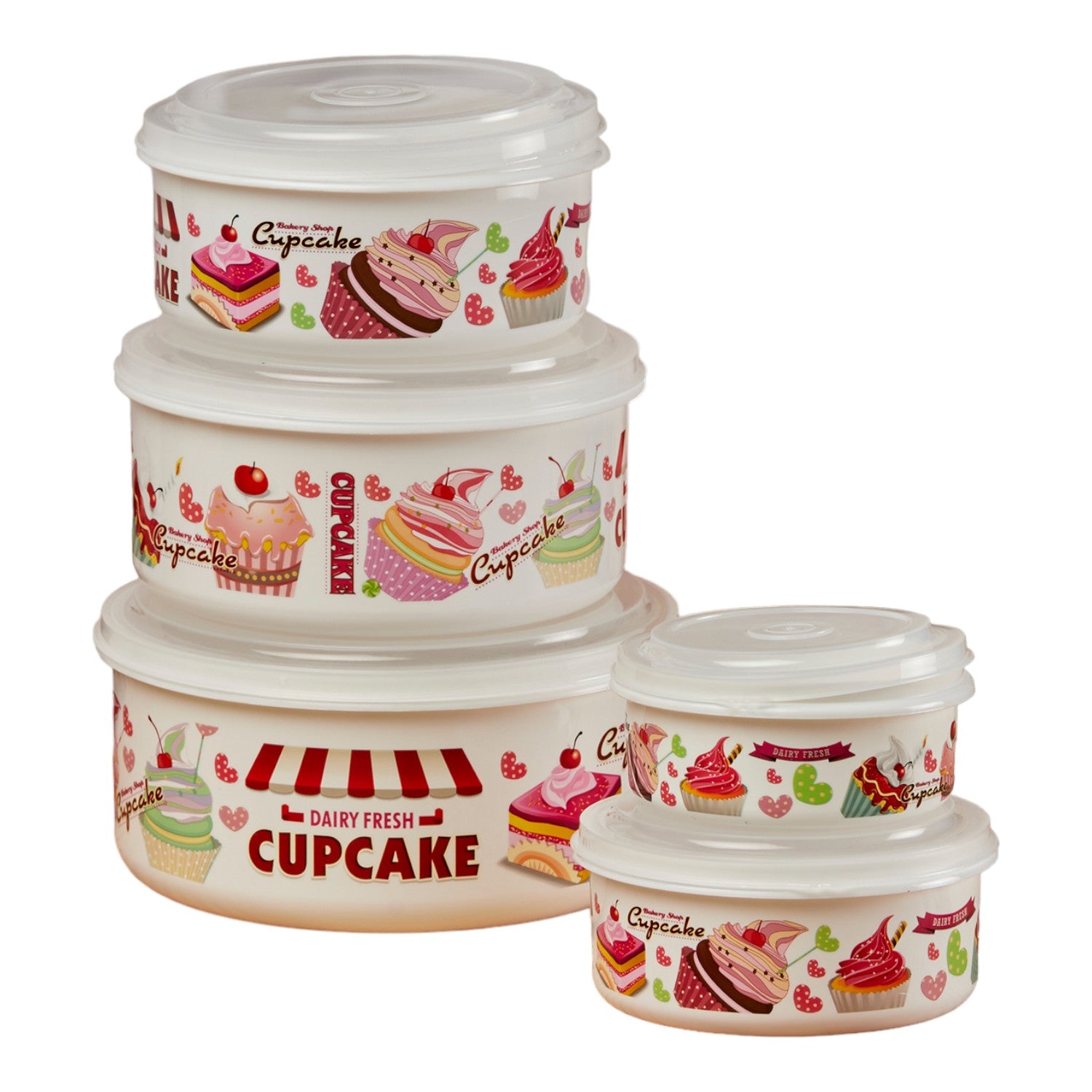 Kookee Plastic Containers, Multi, ART10693