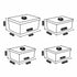 Plastic Airtight Container with Lid, Set of 4, Rectangle (10698)