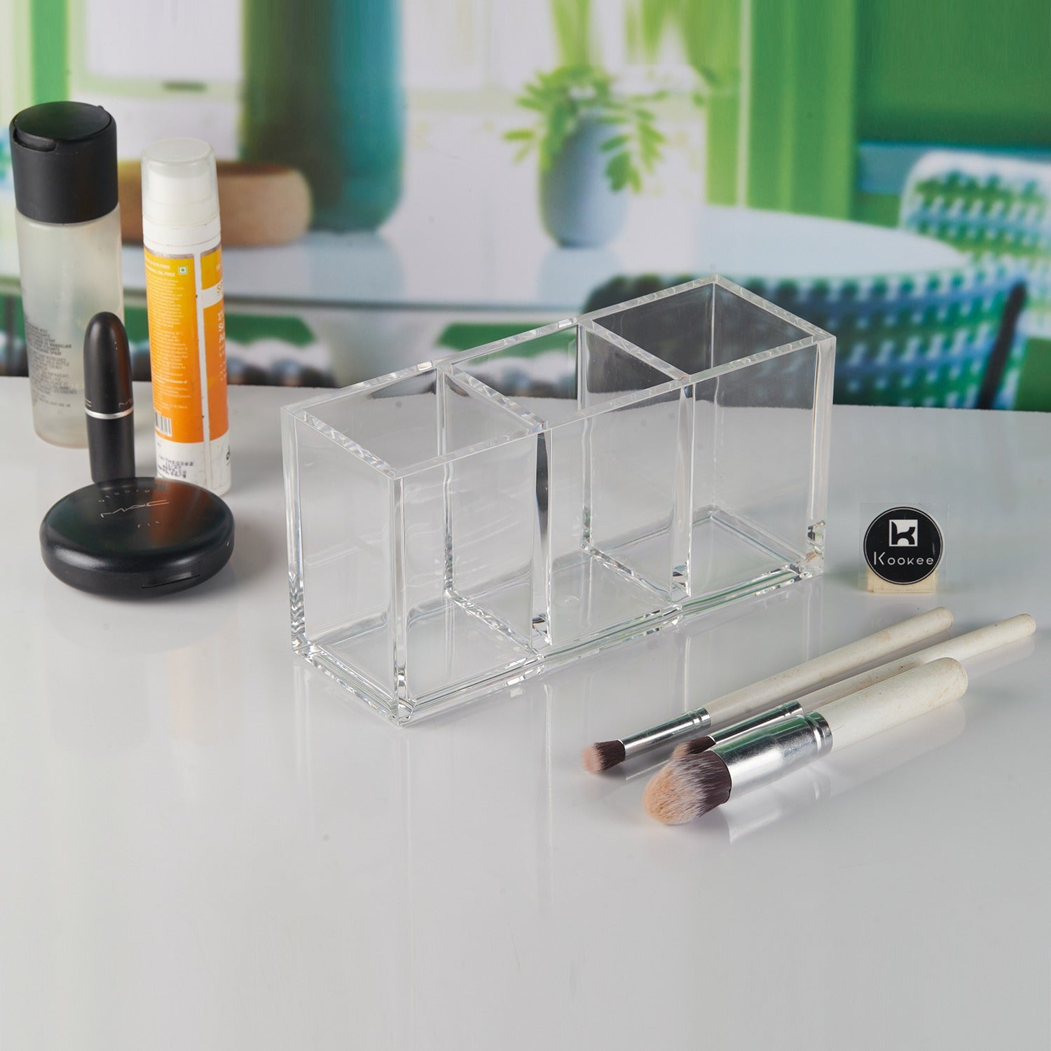 Kookee Acrylic Cutlery Holder and Dining Table Spoon Stand (10702)