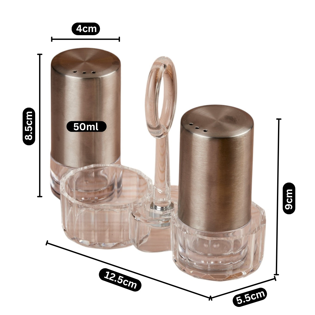 Kookee Salt and Pepper Sets, Transparent, ART10703