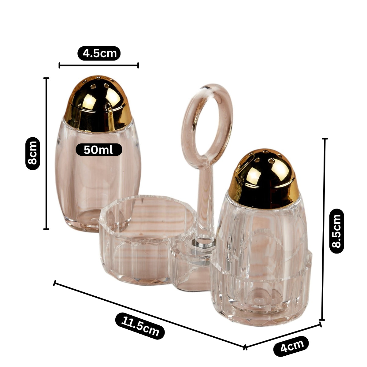 Kookee Salt and Pepper Sets, Transparent, ART10706