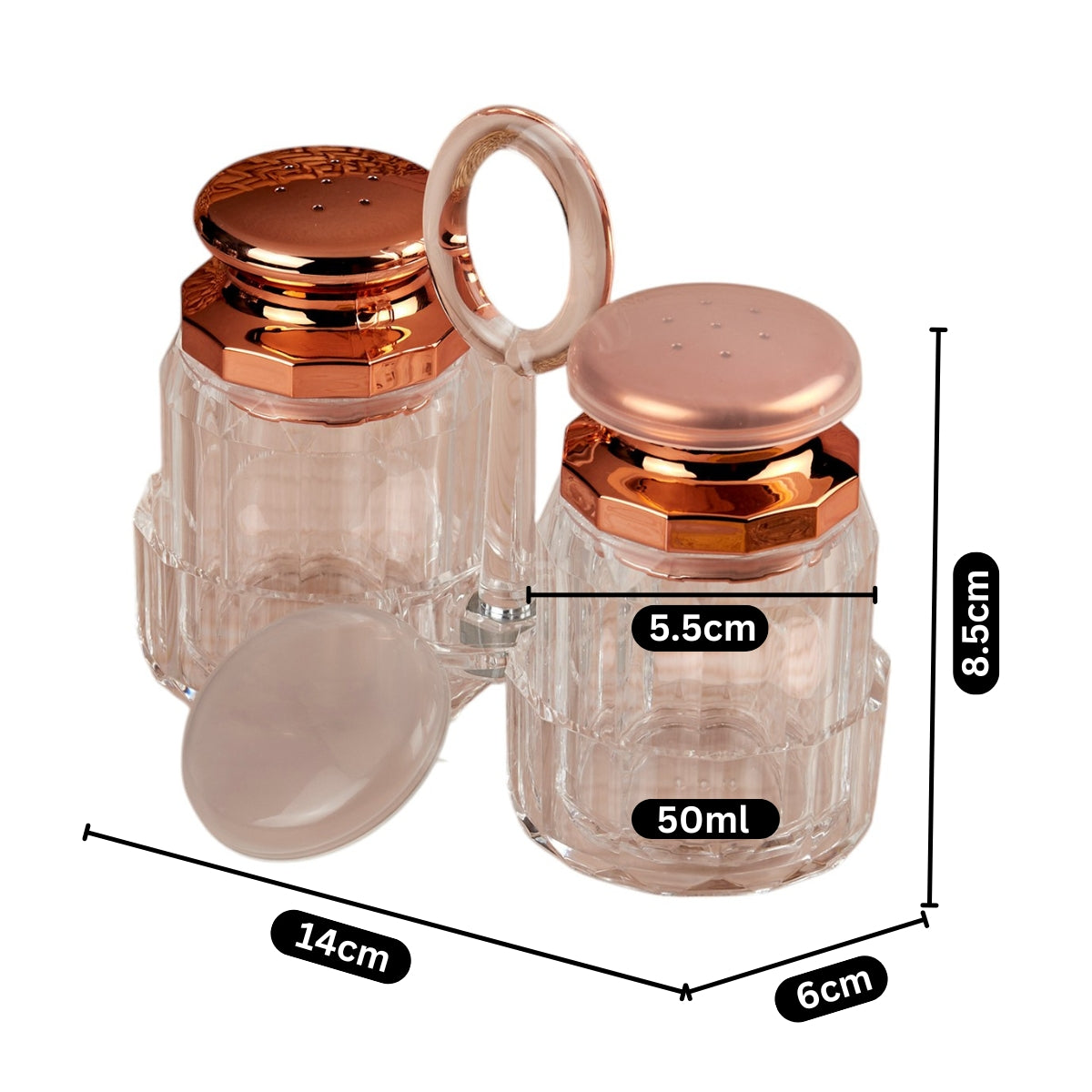 Kookee Salt and Pepper Sets, Transparent, ART10708