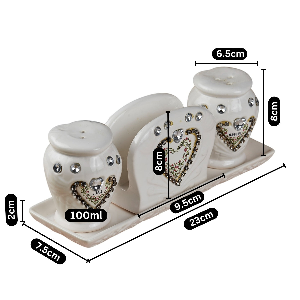 Kookee Salt and Pepper Sets, White, ART10710