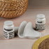 Ceramic Salt and Pepper Shakers Set with tray for Dining Table (10713)